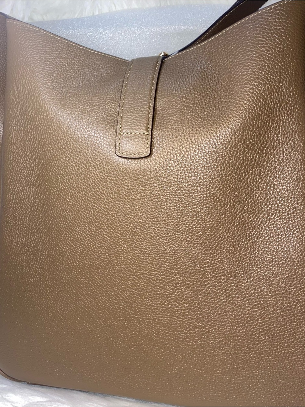Coach Leather Purse Hadley Large Shoulder Bag Dark Stone New with tags - Picture 3 of 15